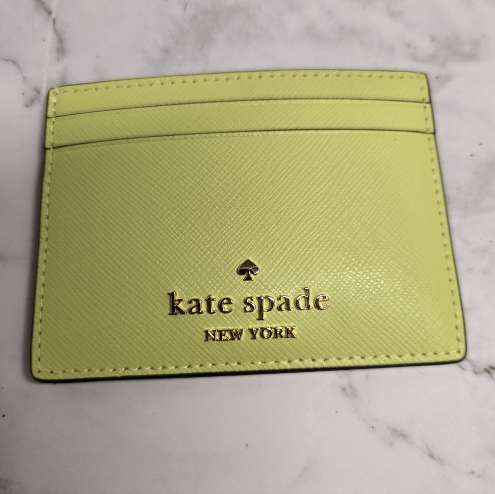 Kate Spade Lime Leather Card Holder